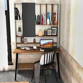Decorotika Wood Beyaz Ceviz Çalışma Masası