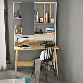 Decorotika Wood Beyaz Safirmeşe Çalışma Masası