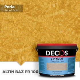 Decos PR100 Perla Sedef Doku 1 lt Altın Baz Kaplama Boyası