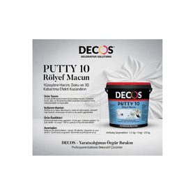 Decos Putty 10 Rölyef 1.5 kg Macun Pasta