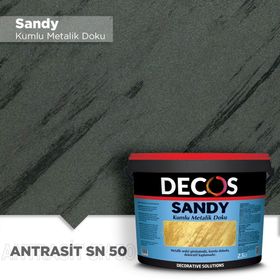 Decos SN50 Sandy Kumlu Metalik 2.5 lt Antrasit Doku Kaplama Boyası