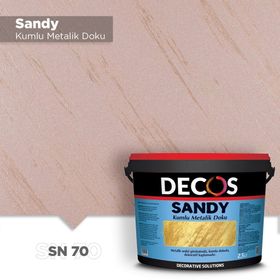 Decos SN70 Sandy Kumlu Metalik 1 lt Doku Kaplama Boyası