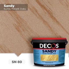 Decos SN80 Sandy Kumlu Metalik 2.5 lt Doku Kaplama Boyası