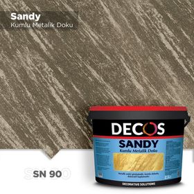 Decos SN90 Sandy Kumlu Metalik 1 lt Doku Kaplama Boyası