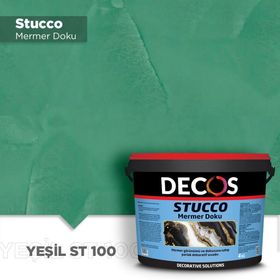 Decos ST100 Stucco Mermer Dokulu 4 kg Yeşil Efekt Kaplama