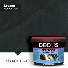 Decos ST50 Stucco Mermer Dokulu 4 kg Siyah Efekt Kaplama
