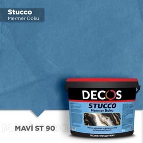 Decos ST90 Stucco Mermer Dokulu 4 kg Mavi Efekt Kaplama