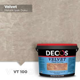 Decos VT100 Velvet Kadife Dokulu 1 lt Efekt Kaplama Boyası