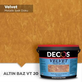 Decos VT20 Velvet Kadife Dokulu 2.5 lt Altın Baz Efekt Kaplama Boyası