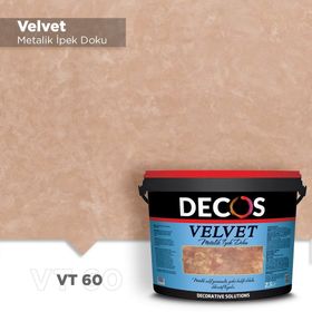 Decos VT60 Velvet Kadife Dokulu 1 lt Efekt Kaplama Boyası