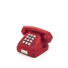 Decotown 1351 Nostaljik Kırmızı Telefon Biblo