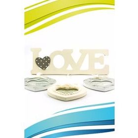 Decotown Love 3 Lü Ahşap Fotoğraf Çerçevesi