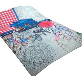 Decovilla Jeans 160x230 cm Deri Taban İpek Dijital Baskı Halı