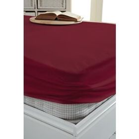 Decovilla Ruby Kırmızı Renkli 60x120 cm Micro Fitted Sıvı Geçirmez Alez