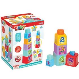 Dede 03464 10 Parça Kare Kule Bultak Eğitici Oyuncak