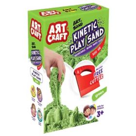 Dede Aksesuarlı Yeşil Kinetik 500 gr Oyun Kumu