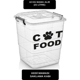 Deembro 10 kg Büyük Boy Kedi Mama Saklama Kabı