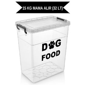Deembro 13-15 kg Arası 32 lt Köpek Mama Saklama Kabı Köpek Maması Saklama Kabı Kutusu
