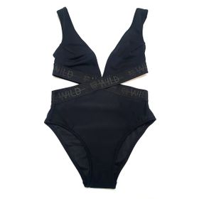 Deep Beach DB200511MA Geniş Elastik Şeritli Siyah Mayo