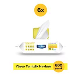Deep Fresh 100 Yaprak Limon İz Bırakmaz Yüzey Temizlik Havlusu
