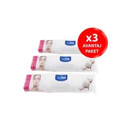 Deep Fresh 150 Adet 3'lü Cilt-Makyaj Temizleme Pamuğu
