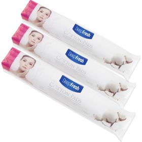 Deep Fresh 150 Adet 3'lü Cilt-Makyaj Temizleme Pamuğu