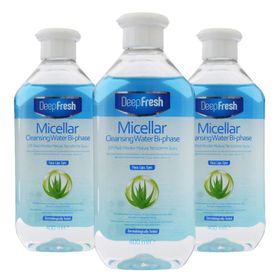Deep Fresh 3 x 400 ml Micellar Çift Fazlı Makyaj Temizleme Suyu