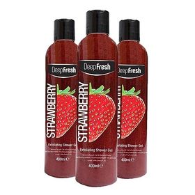Deep Fresh 3x400 ml Çilek Peeling Etkili Arındırıcı Duş Jeli