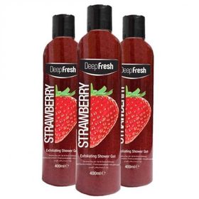 Deep Fresh 400 ml Çilek 3'lü Arındırıcı Duş Jeli