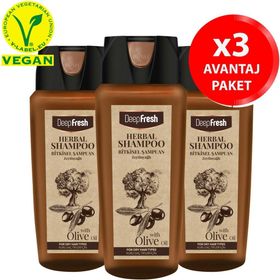 Deep Fresh 500 ml 3'lü Herbal Zeytinyağı Şampuanı