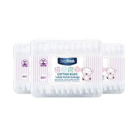 Deep Fresh 60 Adet 3'lü Bebek Kulak Çubuğu