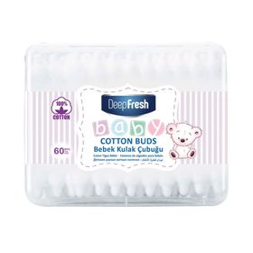 Deep Fresh 60 Adet Bebek Pamuklu Kulak Temizleme Çubuğu