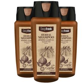 Deep Fresh Sarımsak Özlü Kepekli Saçlar İçin 3x500 ml Şampuan
