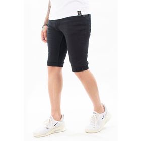 Deepsea 2014157 Siyah Beş Cep Likralı Düğmeli Slim Fit Erkek Kot Kapri