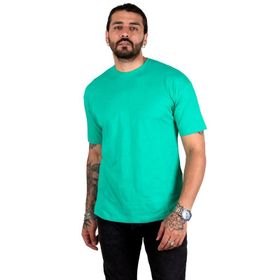 Deepsea 2104167 Yeşil Oversize Bisiklet Yaka Erkek T-shirt