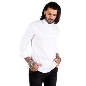 Deepsea 2201914 Erkek Yarım Düğmeli Gömlek