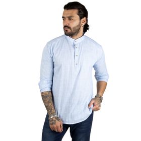 Deepsea 2201914 Erkek Yarım Düğmeli Gömlek