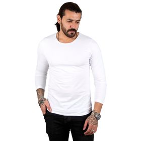 Deepsea 2300423 Beyaz Uzun Kollu Sıfır Yaka Erkek Sweat