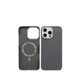 Deercase iPhone 16 Pro Max Sarı Magsafe Premium Karbon Fiber Uyumlu Telefon Kılıfı