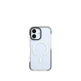 Deercase iPhone 17 Premium Darbe Emici Lüks Kamera Korumalı Dayanıklı Magsafe Uyumlu Beyaz Telefon Kılıfı