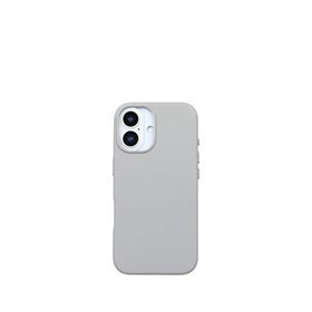 Deercase iPhone 17 Premium Kamera Koruma Darbe Emici Vegan Deri Gizli Magsafe Uyumlu Gri Telefon Kılıfı