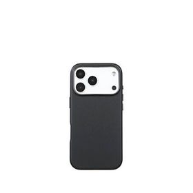 Deercase iPhone 17 Pro Deri Gizli Magsafe Uyumlu Premium Kamera Koruma Darbe Emici Siyah Telefon Kılıfı