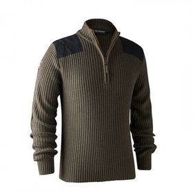 Deerhunter Rogaland 2XL Kahve Yarım Fermuarlı Kazak