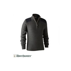 Deerhunter Rogaland 2XL Kahve Yarım Fermuarlı Kazak