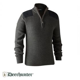 Deerhunter Rogaland Gri L Yarım Fermuarlı Kazak