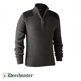 Deerhunter Rogaland Gri L Yarım Fermuarlı Kazak