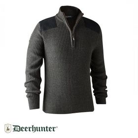 Deerhunter Rogaland Gri L Yarım Fermuarlı Kazak