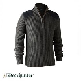 Deerhunter Rogaland M Gri Yarım Fermuarlı Kazak