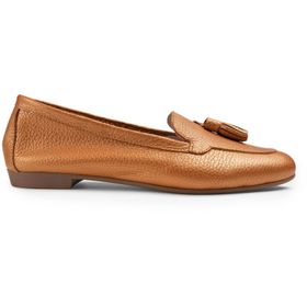 Deery E3209ZGRIC05 Hakiki Deri Bronz Rengi Kadın Babet