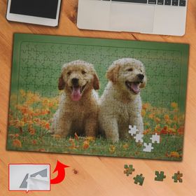 DEF68 Küçük Köpek Kardeşler 240 Parça Puzzle Yapboz Tablo